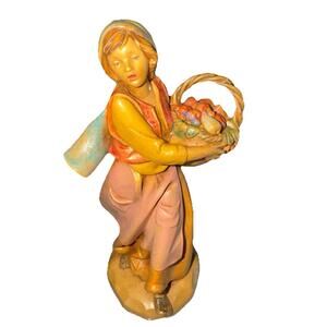 1993 Fontanini Heirloom Italy Depose 5" Scale Nativity Figurine Villager Rachel